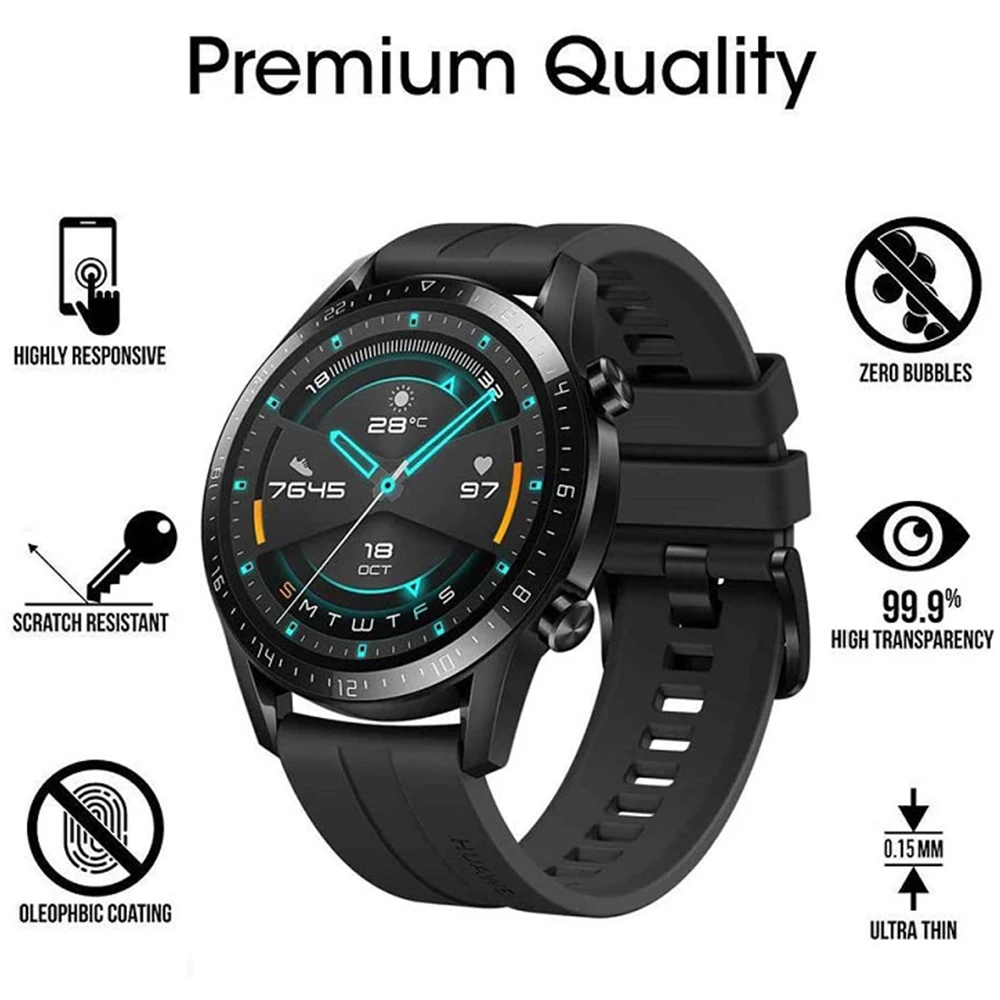 For Huawei Watch GT2 42/46mm 3D Curved Composite Film 1/2/3/5pcs Ultra-thin Premium Screen Protector Films Waterproof Watch Film - Image 5