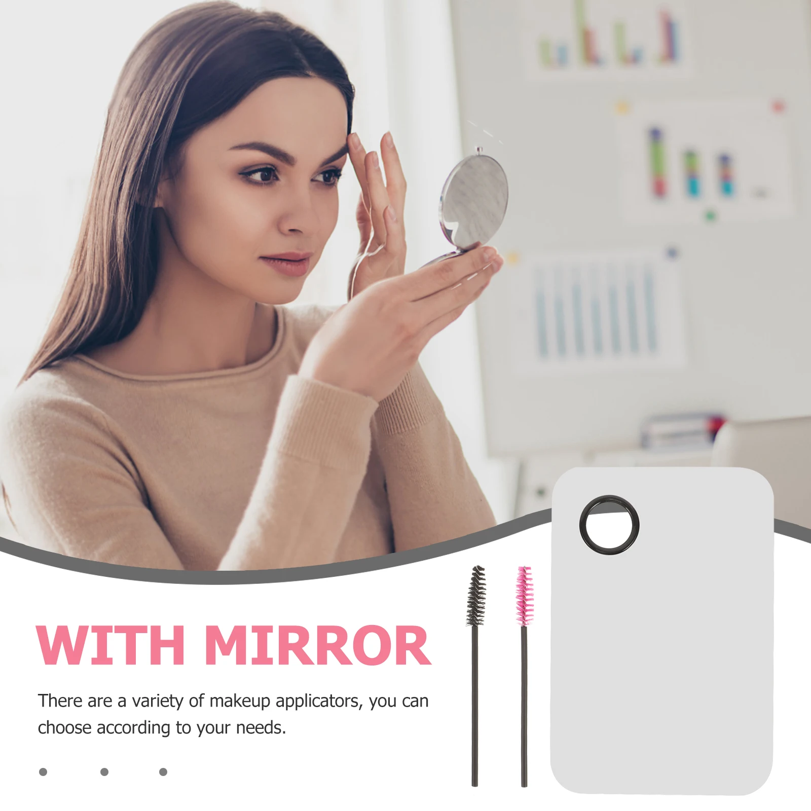 

1 set Makeup Brush Eyebrow Eyelash Tools Lip Stainless Steel Brushes Wands Compact Design Professional Eye Makeup Brush Set Use