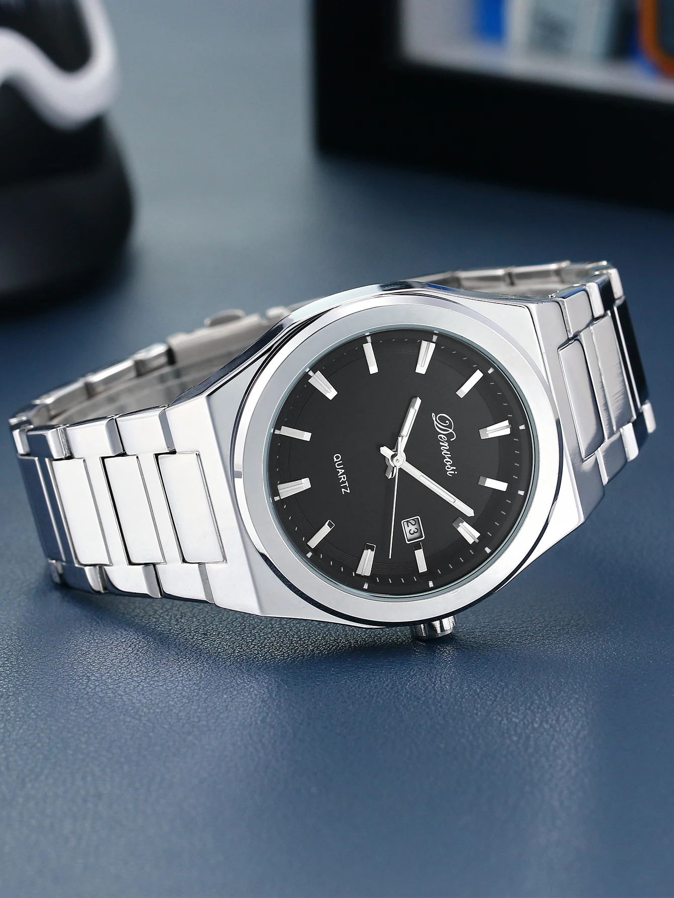 

Оригинальные мужские наручные часы из нержавеющей стали, классические деловые водонепроницаемые мужские черные часы, кварцевые мужские часы