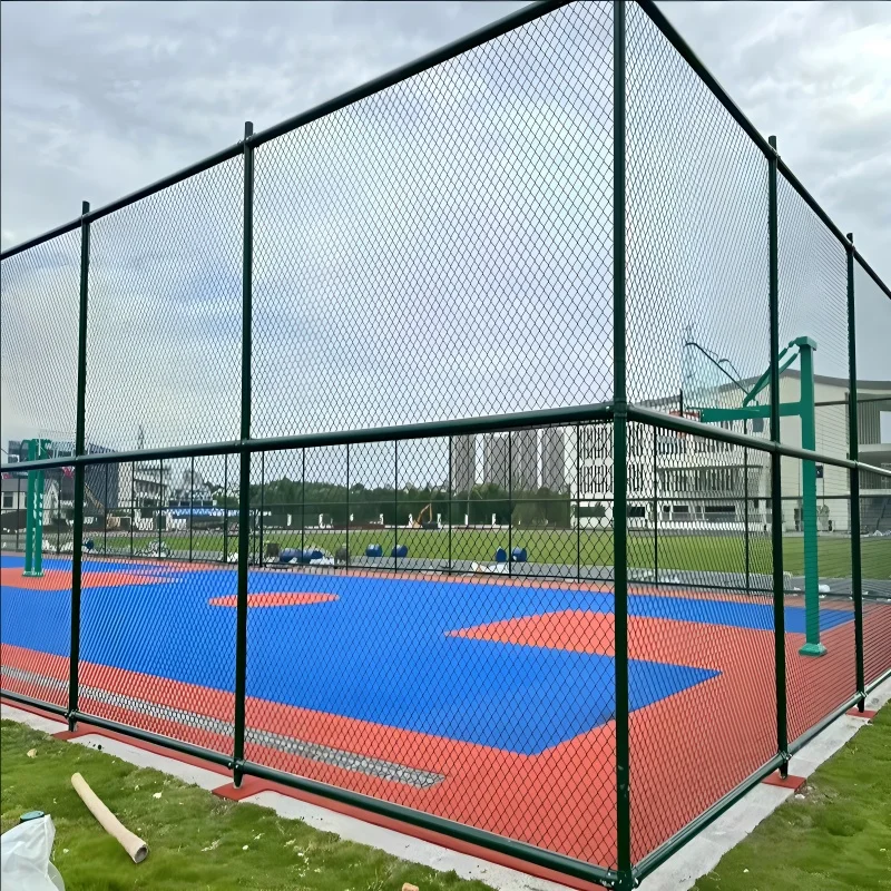 Custom.Factory سياج مجال رياضي قابل للتخصيص، شبكة منسوجة مرنة، درابزين ملعب كرة السلة 10ft 2.0mm Meta #2