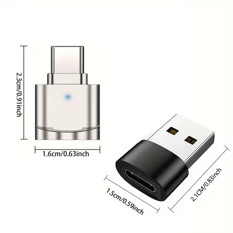 Type C TF Reader With Zinc Alloy Shell, SD Card Reader with USB C to USB Adapter, Suitable for Laptop, MacBook, Samsung Galaxy