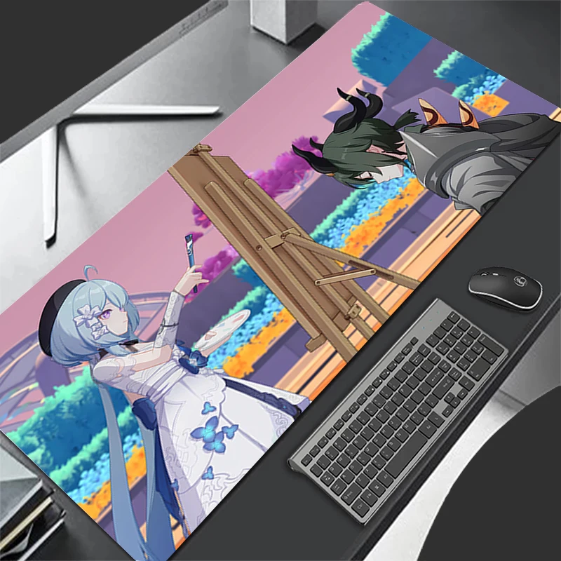Mousepad Computer Gaming H-honkai Impact 3 Accessories Cartoon Keyboard Pad Office PC Rubber Mouse Pad Decoracion Desk Mouse Mat