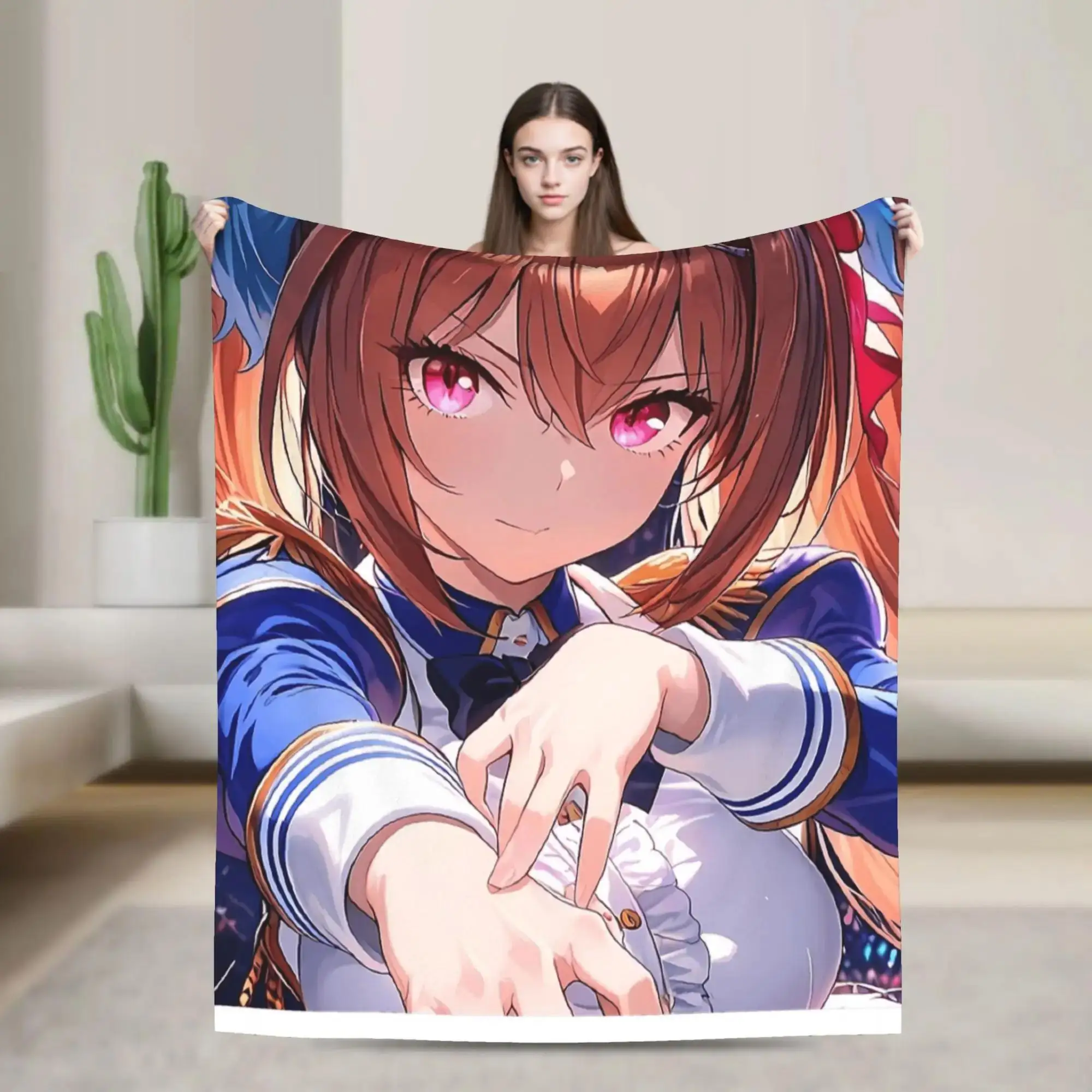 

Мягкое одеяло-плед Daiwa Scarlet Spotlight Idol Uma Musume Pretty Derby Anime Girl Waifu для взрослых, осеннее, для улицы и дома