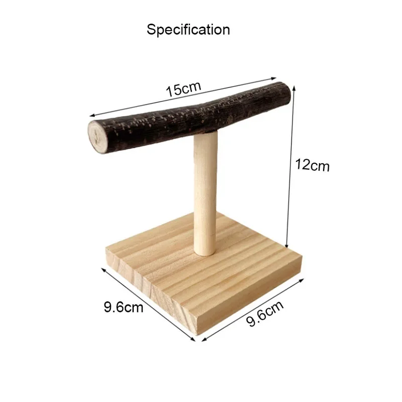 Natural Desktop Stand Pet Parrot Raw Wood Fork Tree Branch Stand Rack Squirrel Bird Hamster Branch Perches Chew Bite Toys Stick