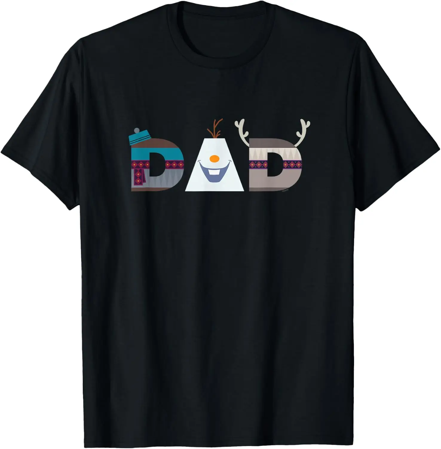 

Olaf Sven Kristoff Father’S Day Birthday Dad T-Shirt Summer short-sleeved breathable sweat-wicking versatile fashion T-shirt for back-to-school season, unisex, Cartoon Anime