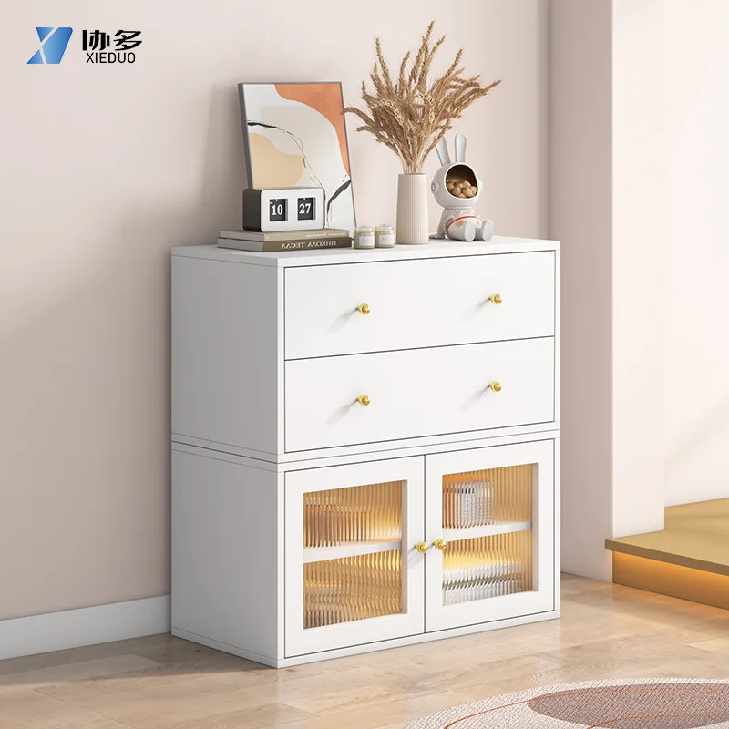 Cross-border DIY module combination cabinet Half wall TV cabinet Metal simple floor  Combination bookcase