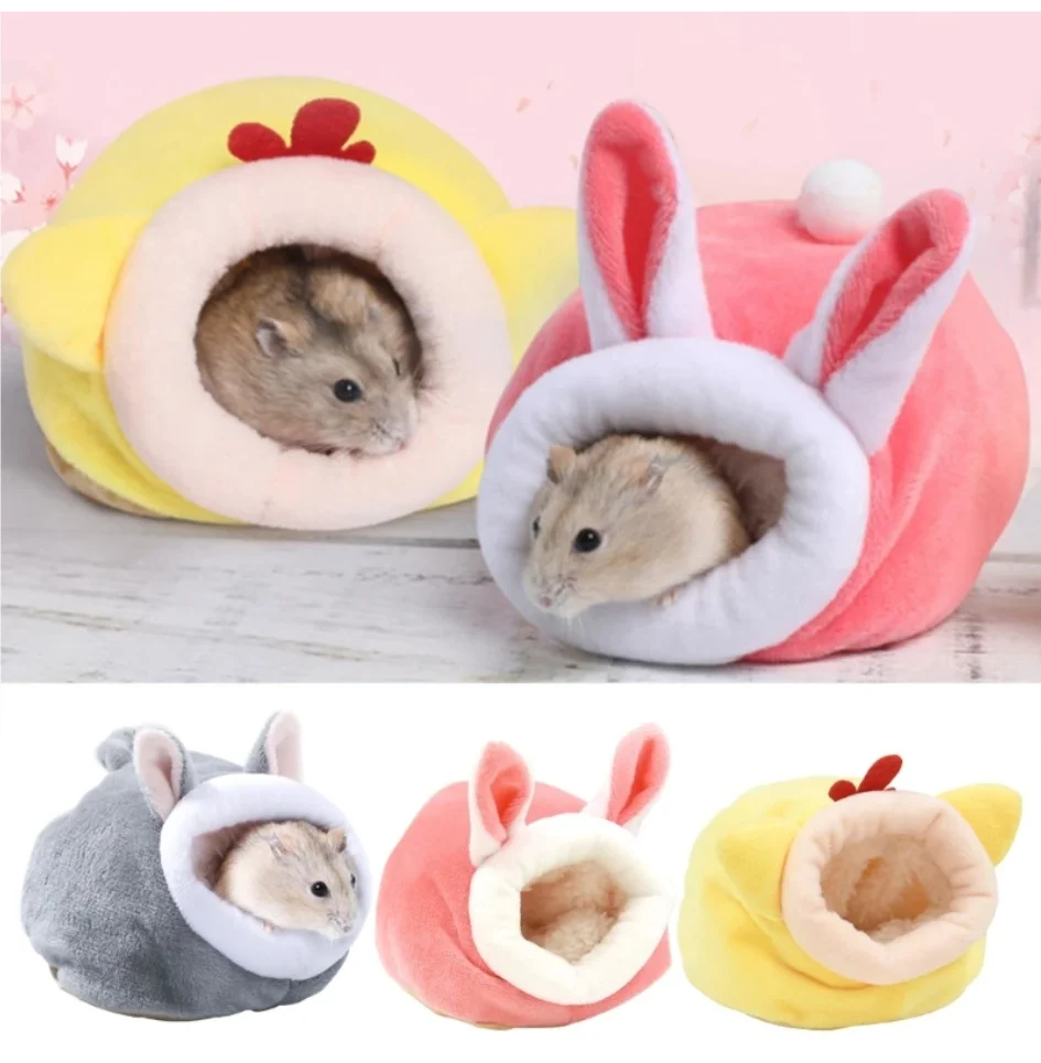 Windproof Hamster Nest Hamster House Glider Guinea Pigs Bunny Winter Plushy Nest