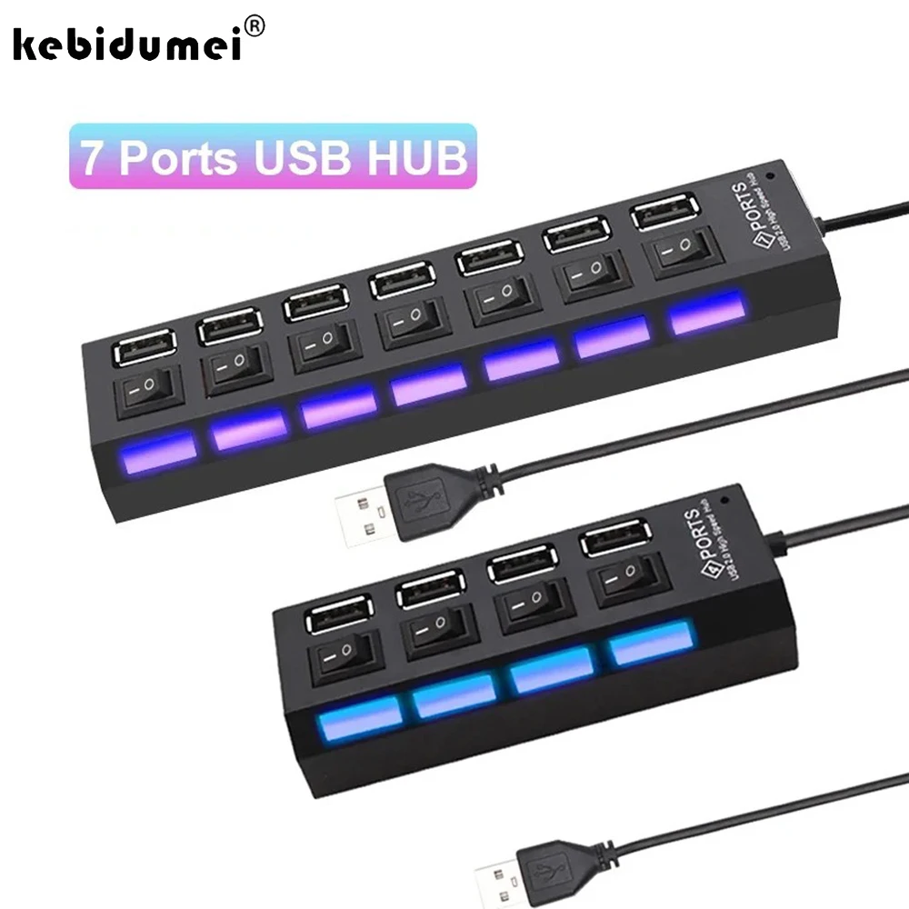 Концентратор-usb-20-с-несколькими-портами-usb-разветвителей-Концентратор-Используйте-адаптер-питания-4-7-портов-с-несколькими-расширителями-и-переключателем-Кабель-30-см-для-дома