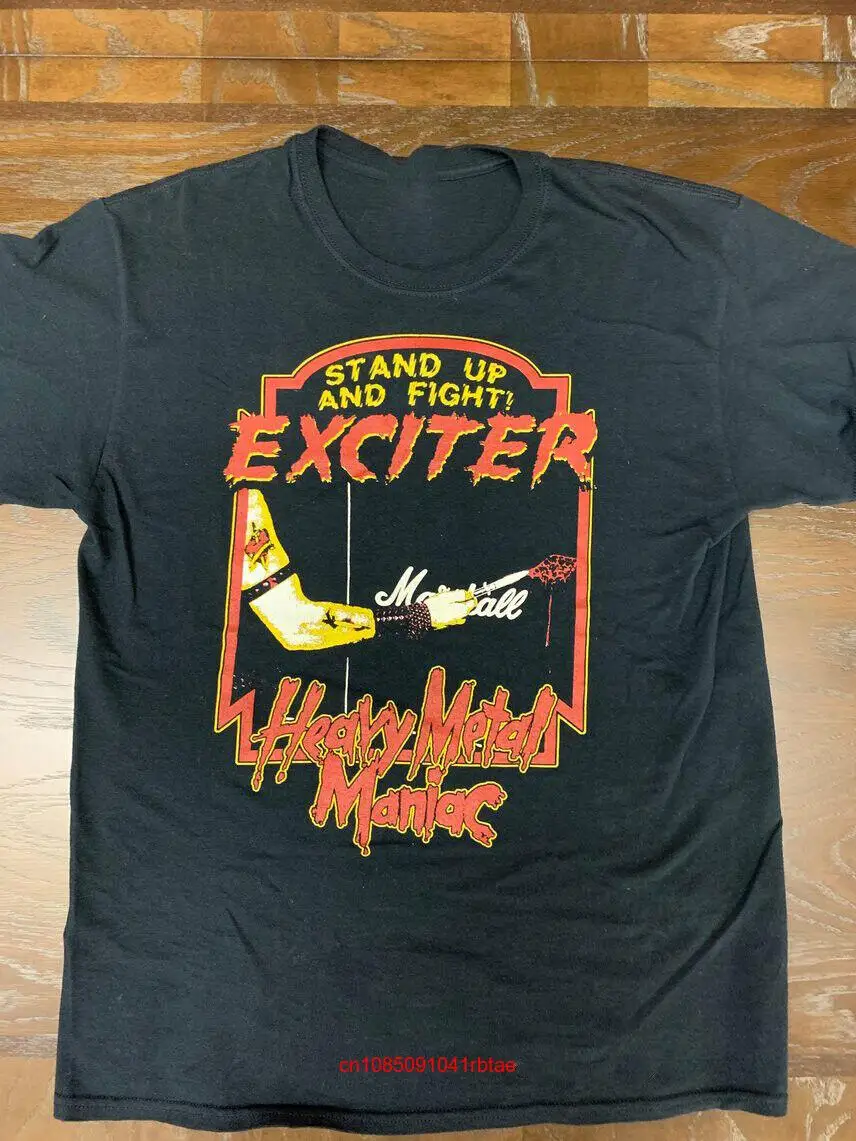 Exciter Heavy Metal Maniac Cotton Black Full Size S 5XL T Shirt DA255 long or short sleeves