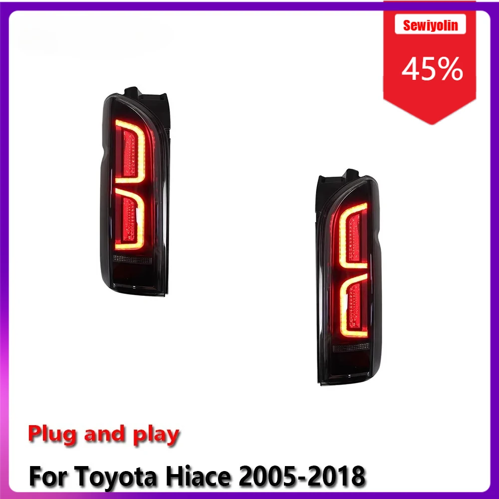 

Sewiyolin Car LED Lamp Tail Light Assemblies For Toyota Hiace 2005-2018 Auto Fog DRL Brake Turn Signal Lamp Plug and Play
