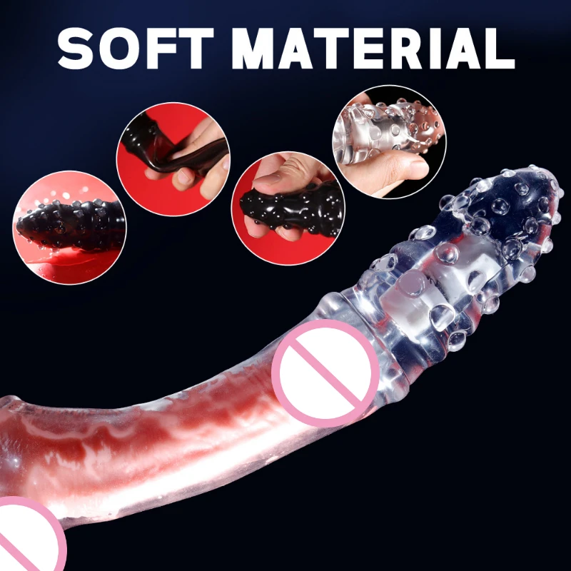 Vibrating Penis Sleeve Extender 9cm Men Extensions Condom Reusable Sex Toys For Men Couples Delay Ejaculation Intimate Good