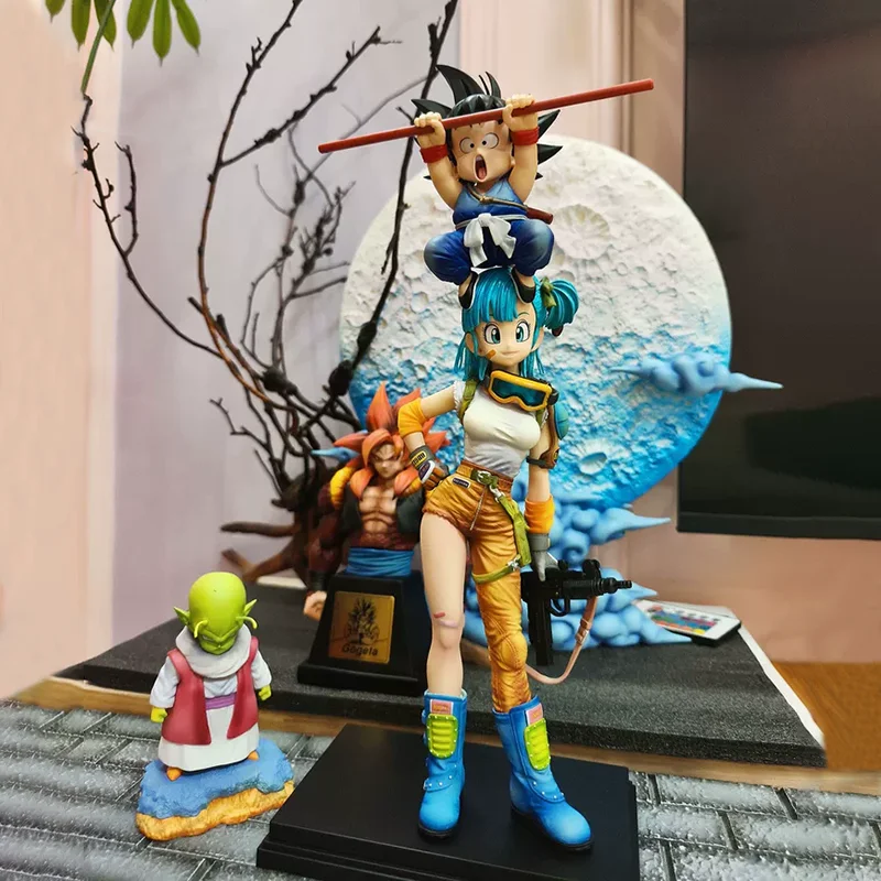 Dragon Ball Vd Studio Bulma Goku 26.5cm Pvc Desktop Decor Ornament Anime Merchandise Collectible Gift In Stock