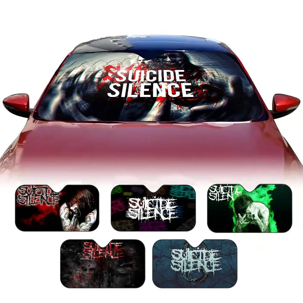 Band Suicide Silence Car Window Sun Shade Windshield Anti-UV Protection Front Rear Windshield Block Cover Visor Accessories