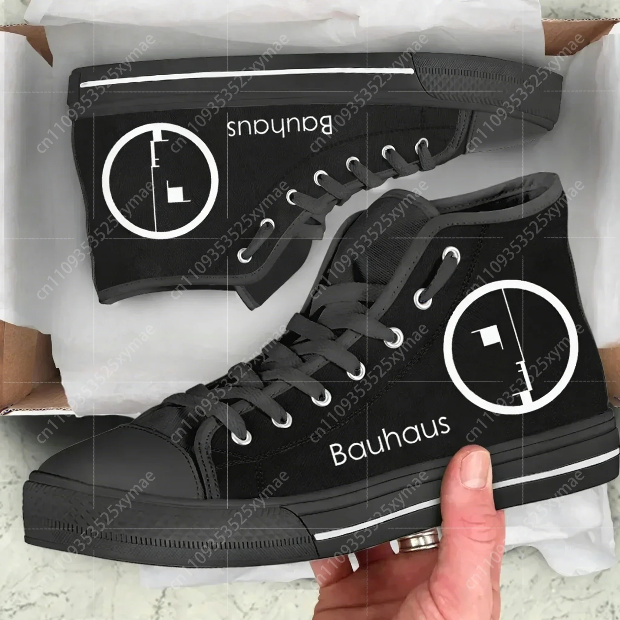 

Hot Bauhaus Breathable Lightweight Fashion Leisure Sneakers Casual Board Shoes High Quality High Help Woman Man Canvas Shoes