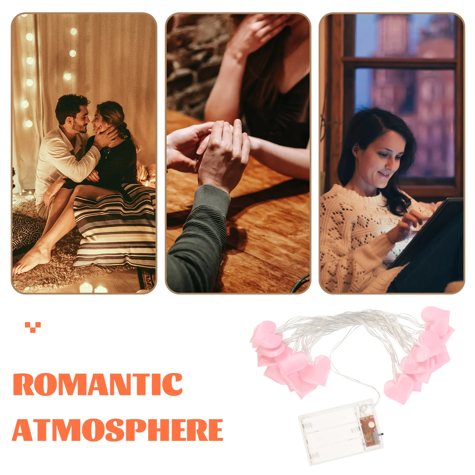 

Fabric Heart Shape String Light Valentine Indoor LED Fairy Light Decoration 3 Meter Party Decor Guirnaldas De Interior