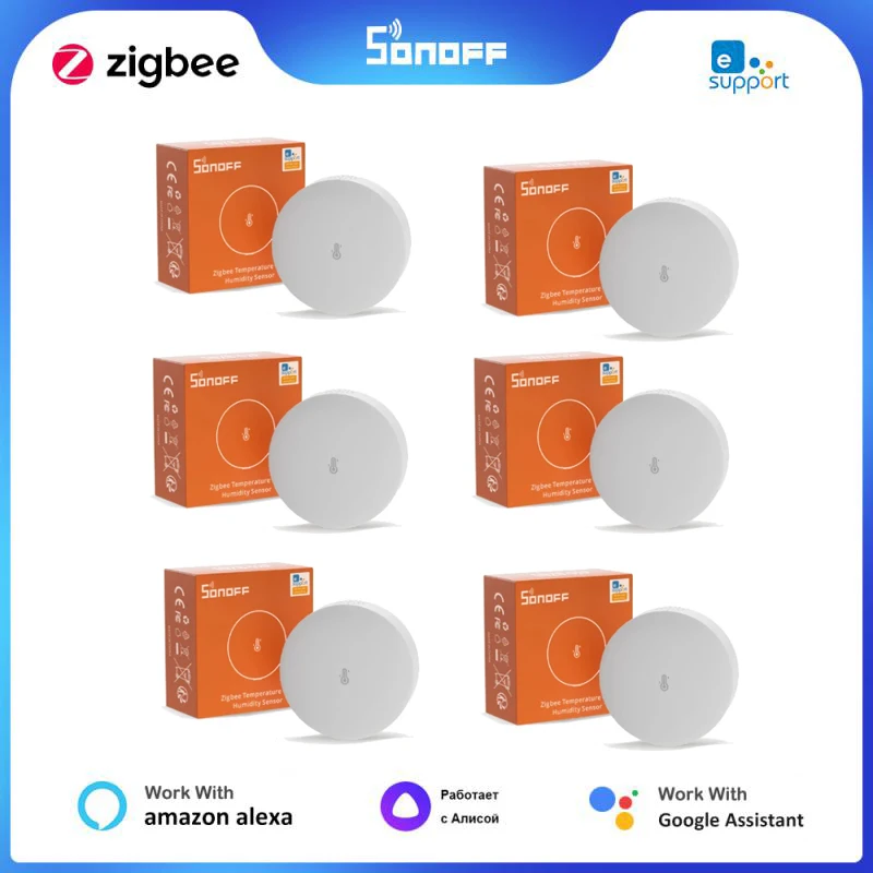 SONOFF SNZB-02P Zigbee Temperature And Humidity Sensor Smart Home Real-Time Sync EWeLink APP SONOFF ZBBridge Alexa Google Home