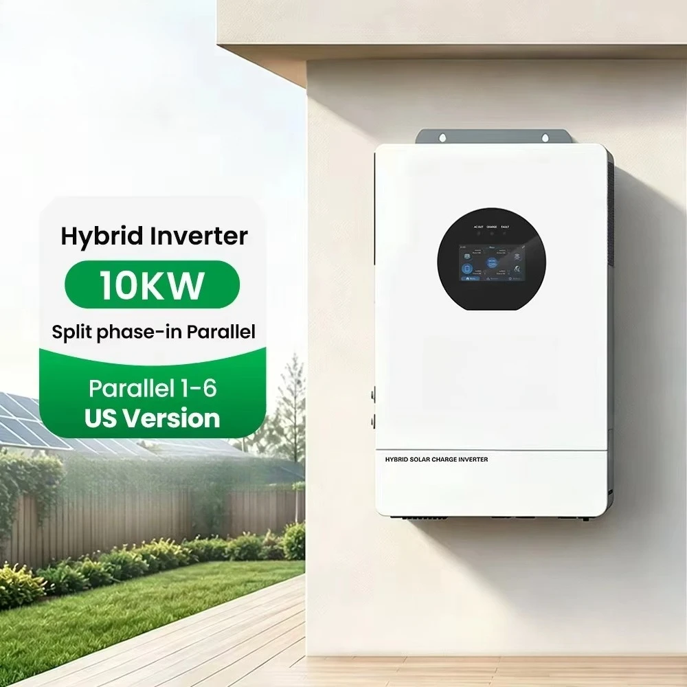 UL1741 10KW Split Phase Hybrid Inverter Dual  90 450Vdc 120A AC 220A PV Charging 6 Units Parallel