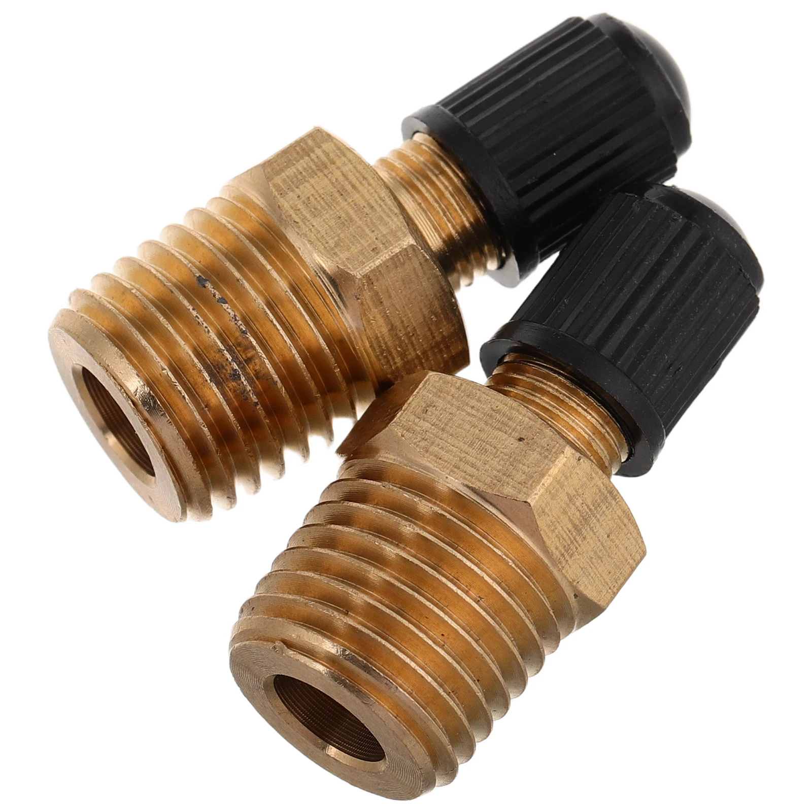 

2pcs Air Compressor Valve Core Brass Fill Valve Connector 1/4 Npt Thread For Tire Air Hose Tank Portable Pump Repair Replacement