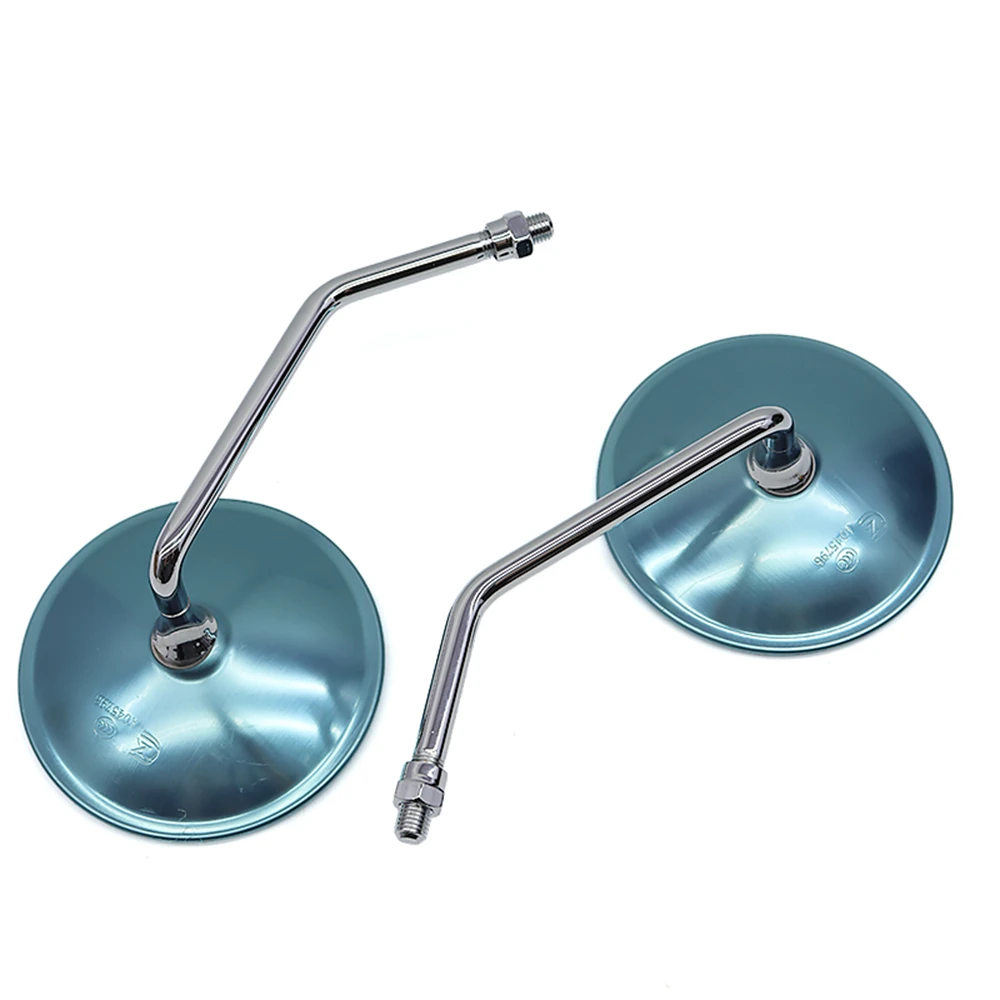 

Universal 10mm Motorcycle Rearview Mirrors Scooter Chrome Round Side Mirror For Suzuki GN 125 Yamaha Jog BWS BWS 100 125 Vino