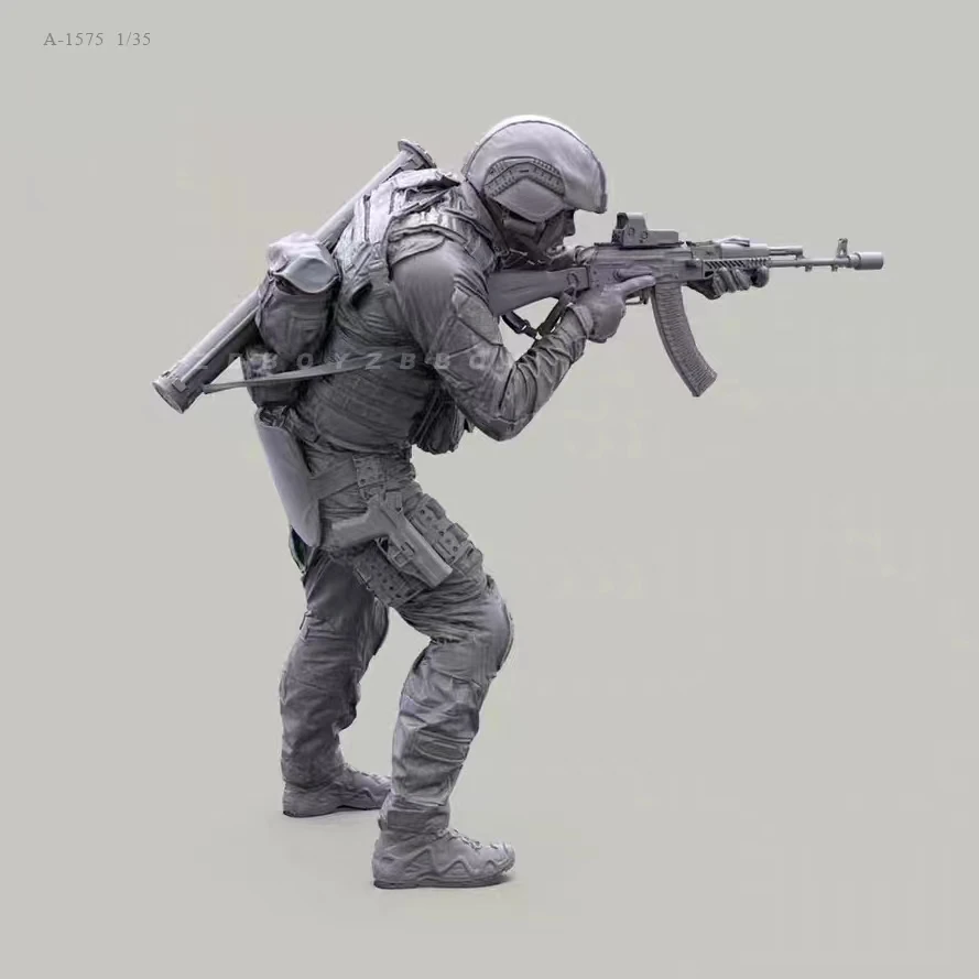 1:35 model kit resin kit   35730 Modern Soldier Shooting Posture