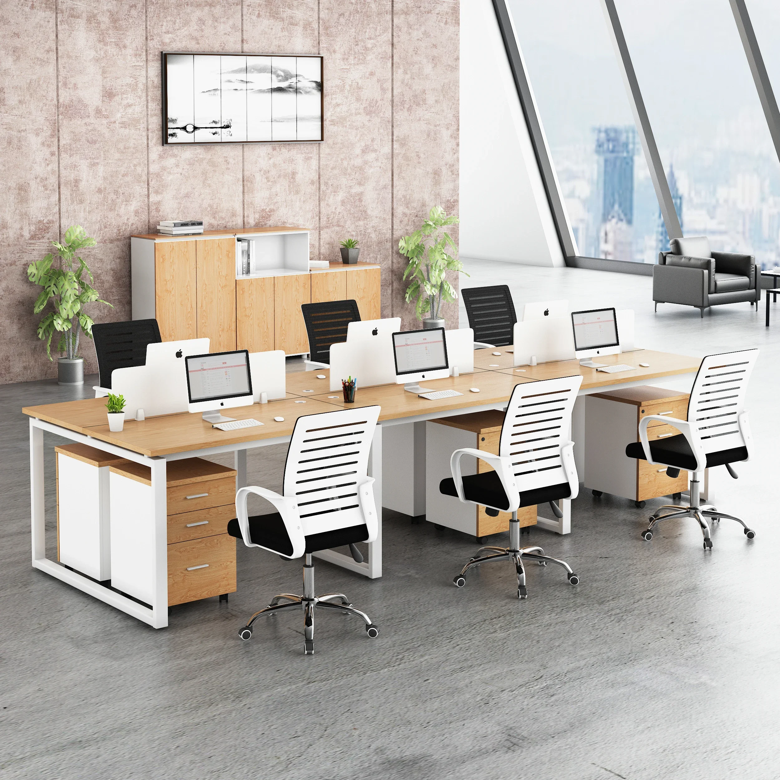 office partition table modular office table and chair set Bureau de travail Staff desk Cubicle workstation Office Furniture