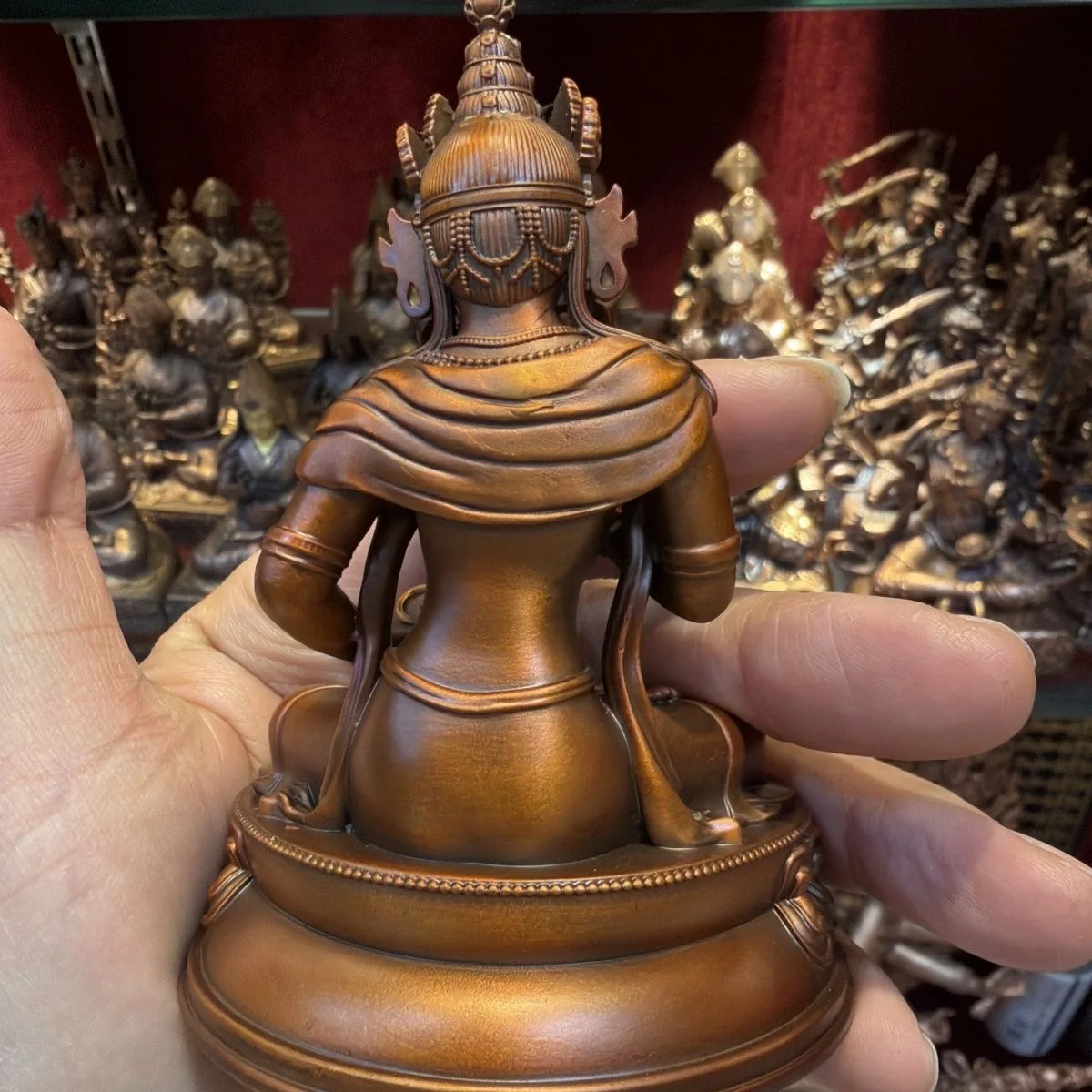 Imagen 4: Budismo Vajrayana, figura de Buda Vajra de cobre, Vajra Sattva, pequeña estatua de Buda, altar budista, culto de monjes