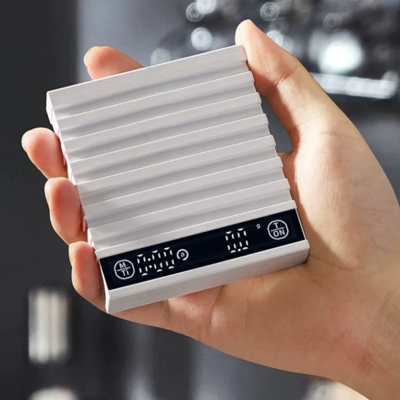 

Smart Mini Coffee Scale with Precision ABS Kitchen Scale for Pour Over Espresso Portable Baking Food Scale with USB Charging