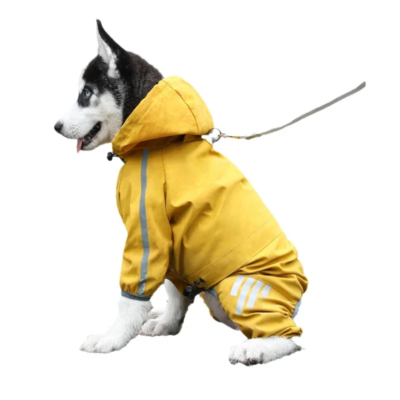 Dog Raincoat 1PC Cat Windproof Water All-Inclusive Hooded Rain Poncho Outdoor Poncho Multi-size Pet Supplies