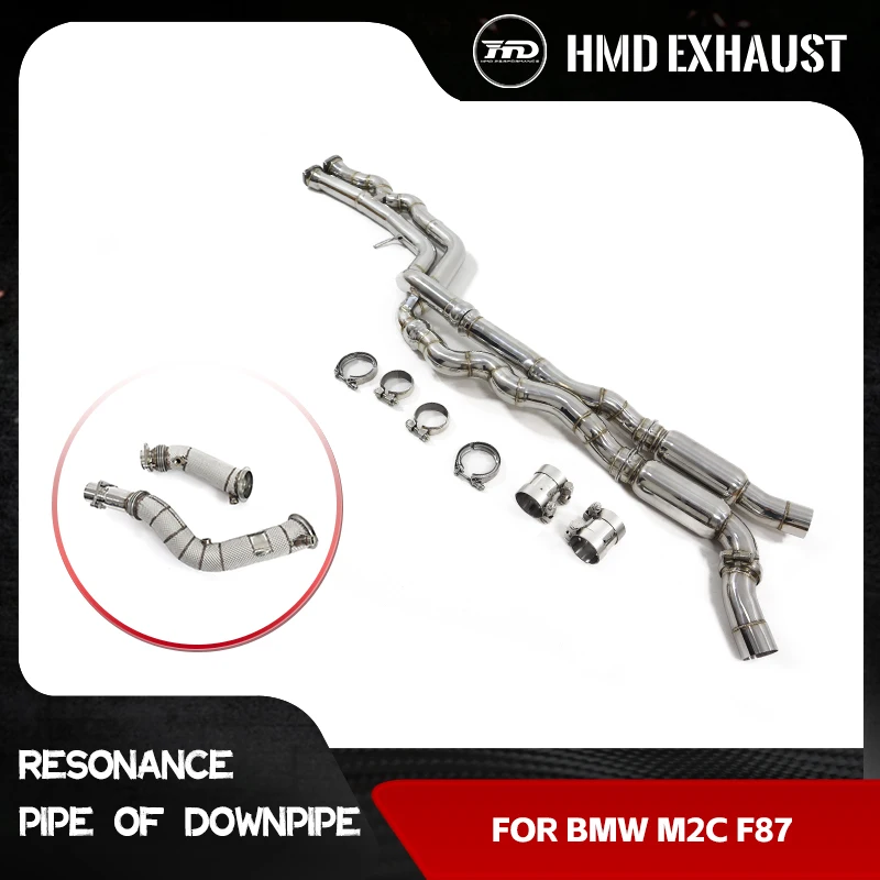 

Средняя труба выхлопной трубы HMD + комбинация водосточной трубы для BMW F87 S55 M2C F87, автомобильные аксессуары