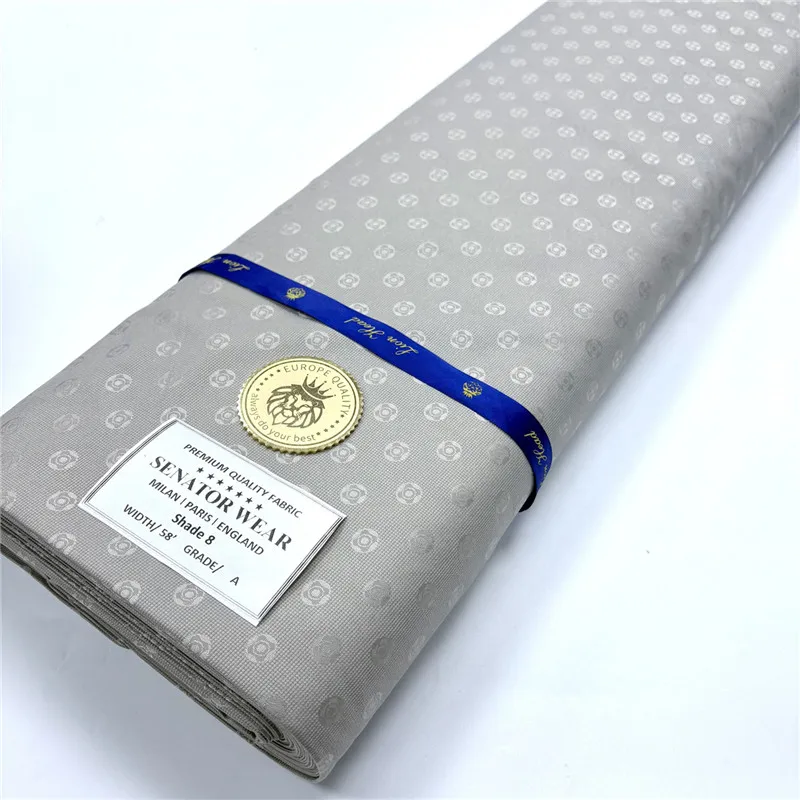 

5 ярдов африканская мягкая ткань Atiku для мужского костюма, изготовление швейцарского материала, 100% хлопок для одежды Senator, часть одежды 24L39507