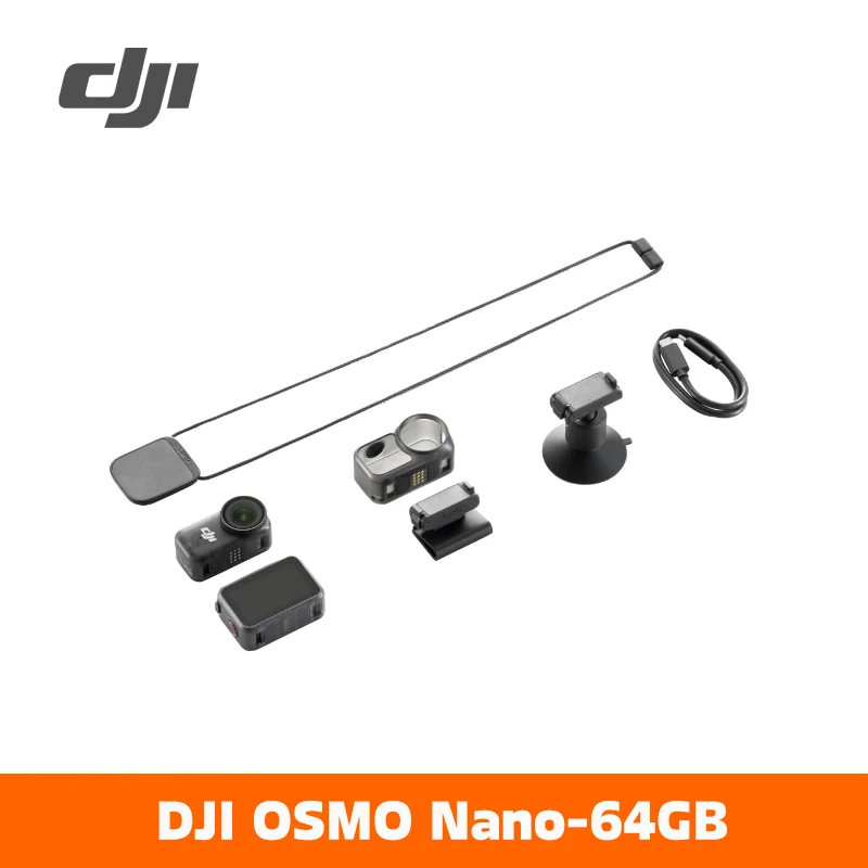DJI Osmo Nano-bundel Standaard 128G / 64GB kleine camera Vlog 4K / 60fps en 60 °   Brede FOV geheel nieuwe 1/1,3 "sense dubbele DJI-microfoons