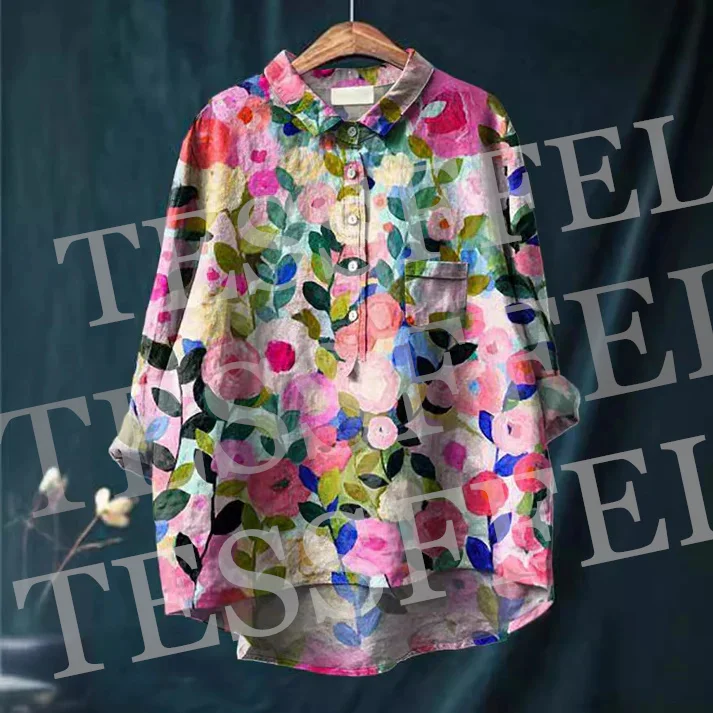 

NewFashion Colorful Graffiti Flower Gradient Hippie Funny Retro 3DPrint Vintage Harajuku Casual Pocket Shirts Long Sleeves X8