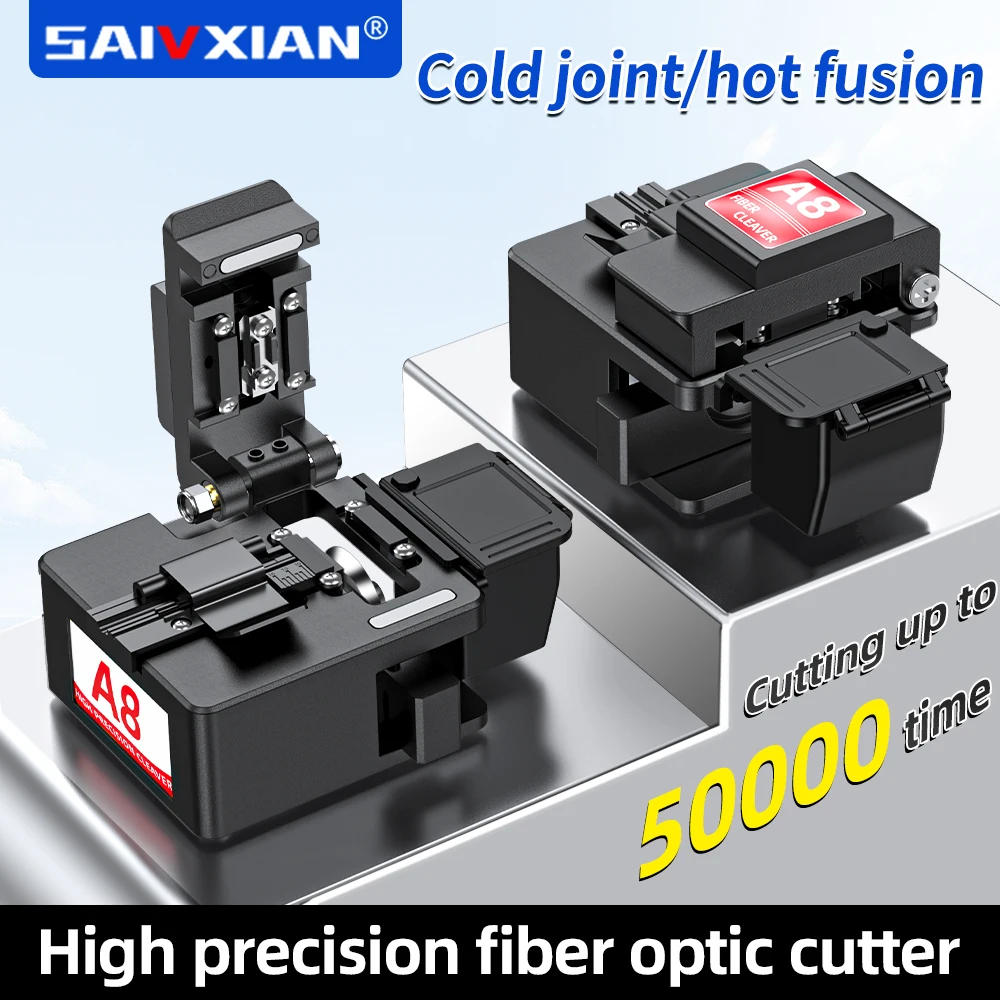 

Веб-инструменты A8 Высокоточный скалыватель волокна 24 поверхности Лезвие FTTH Нож для резки оптоволоконного кабеля Инструменты с коробкой для мусора