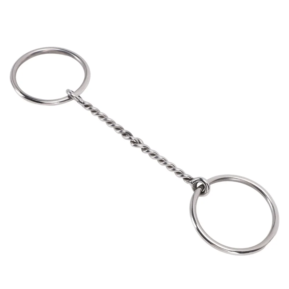 Stainless Steel Professional Snaffle Bit Lightweight Rust Resistant Horse Mouth Bit Smooth Sliding Action 295MM