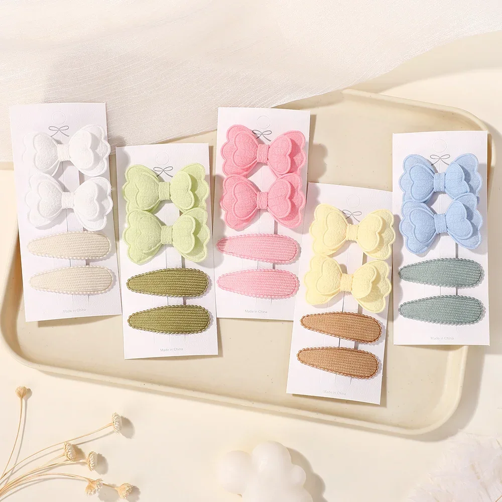 4 Teile/satz Handgemachte Süßigkeiten BB Clip Bögen Haar Zubehör für Baby Mädchen Neue Stil Haarnadel Barrettes Kinder Nette Kopfbedeckungen
