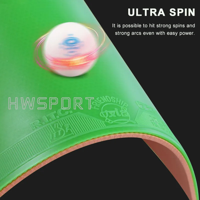 729 Cross Green Table Tennis Rubber Sticky Internal Energy Ping Pong Rubber with ITTF Approved