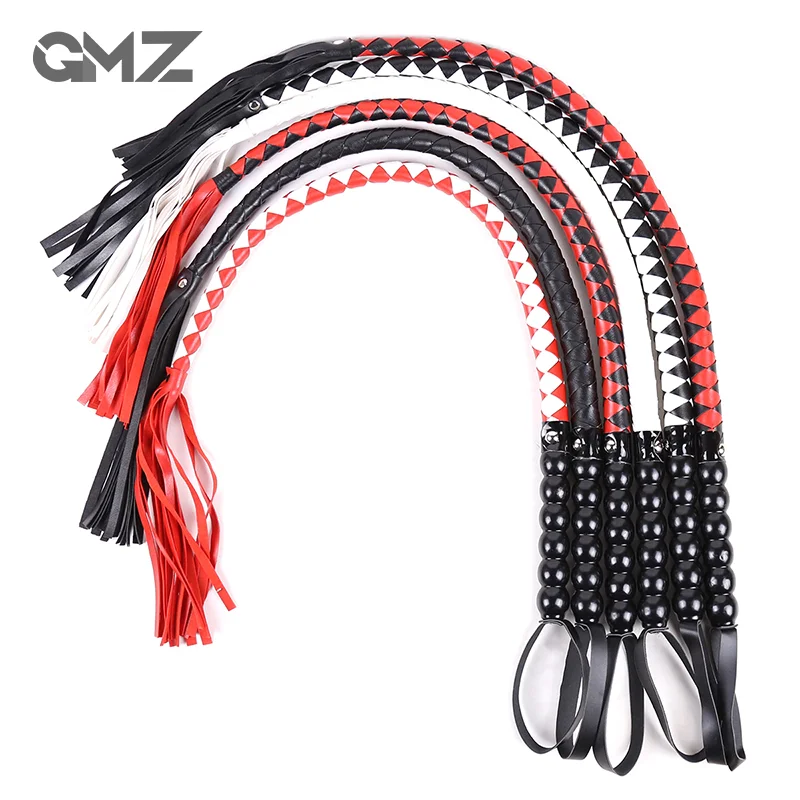 104cm Pu Leather Pimp Whip Racing Riding Crop Party Flogger Hand Cuffs Queen Colourful Horse Riding Whip