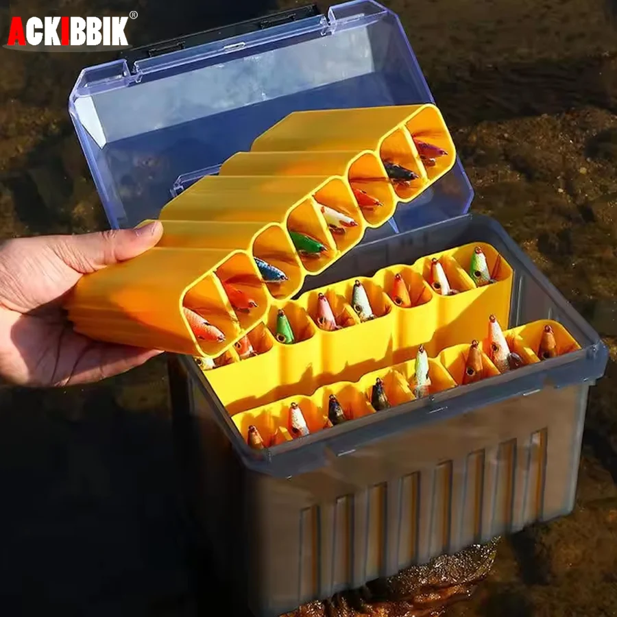 

1pc Fishing Lure Box Portable Fishing Shrimp Lure Storage Case Fishing Tackle Box Squid Bait Separator