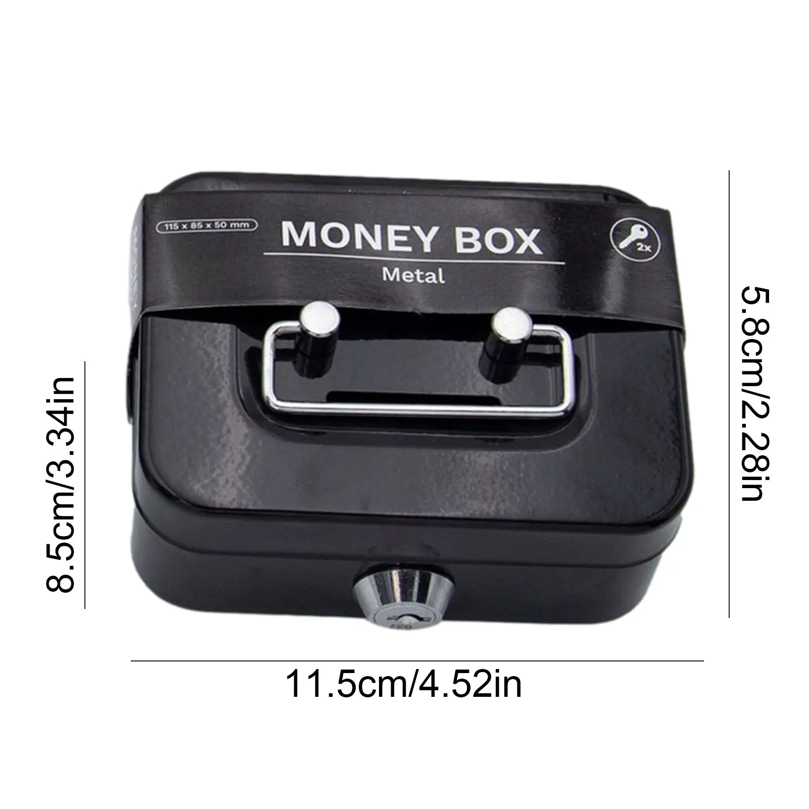 Lockable Piggy Bank Mini Safe Money Saving Box Coins Cash Metal Security Lock Coin Bank Portable Coin Box With Key For Kid Gifts