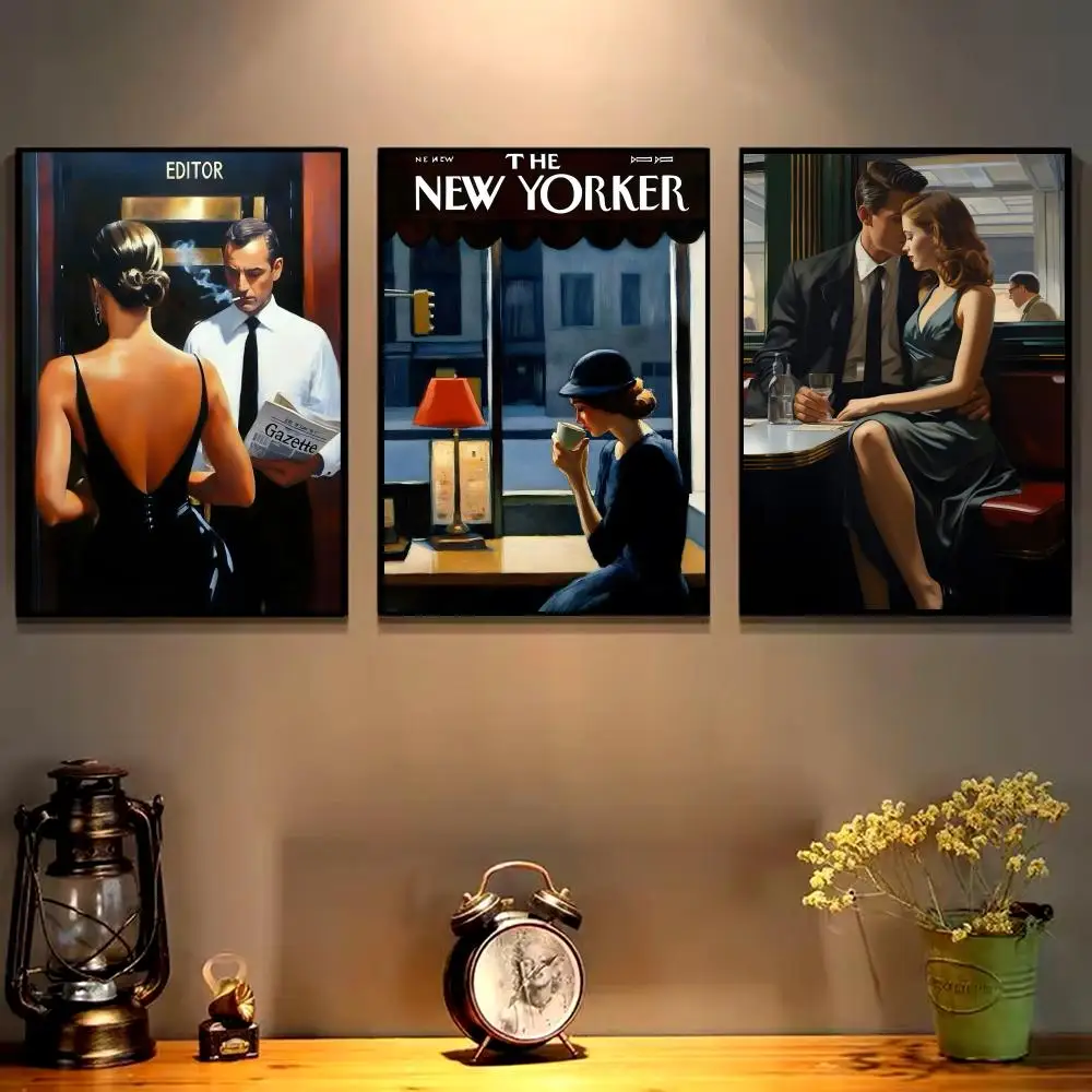 Cool E-edward H-hopper City Poster HD art sticky wall waterproof home living room bedroom bar aesthetic decoration