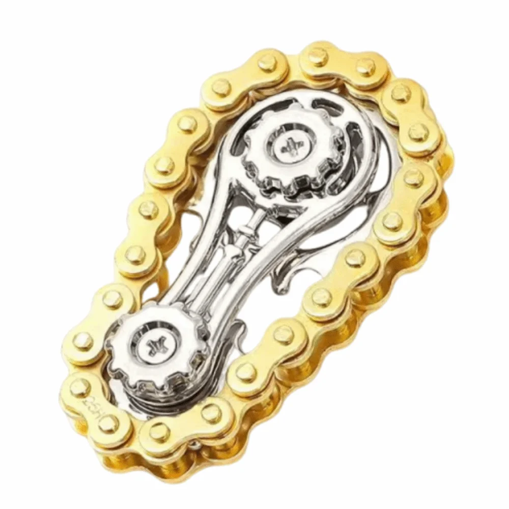 창의적인 플라이휠 피젯 스피너 금속 DIY 자전거 체인 스피너 회전 장난감 내구성 있는 핸드 스피너 체인 기어 불안 완화