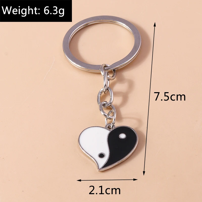 Aihua heiß verkaufen Yin Yang Tai Chi Schlüssel bund Bff besten Freunde Paar passende Sets für Frauen Männer Liebhaber Schlüssel ring Schmuck Geschenke – Detail 15