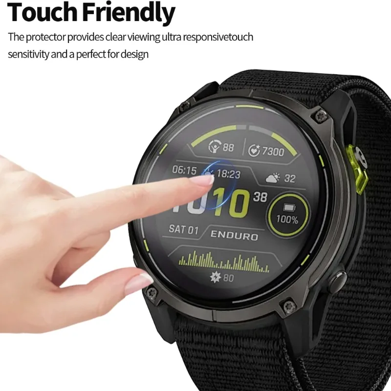 5/1Pcs Tempered Glass Smartwatch Screen Protectors for Garmin Enduro 3 51mm Full Coverage HD Clear Anti Scratch Protective Films