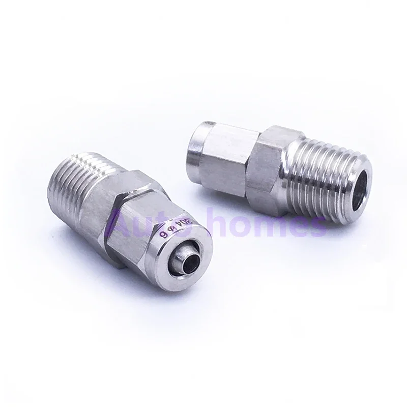 Stainless Steel Straight Connectors Fittings Quick Coupler 1/4 Male O.D 4/6/8/10/12mm PU Tube Fast Twist Hose SS304