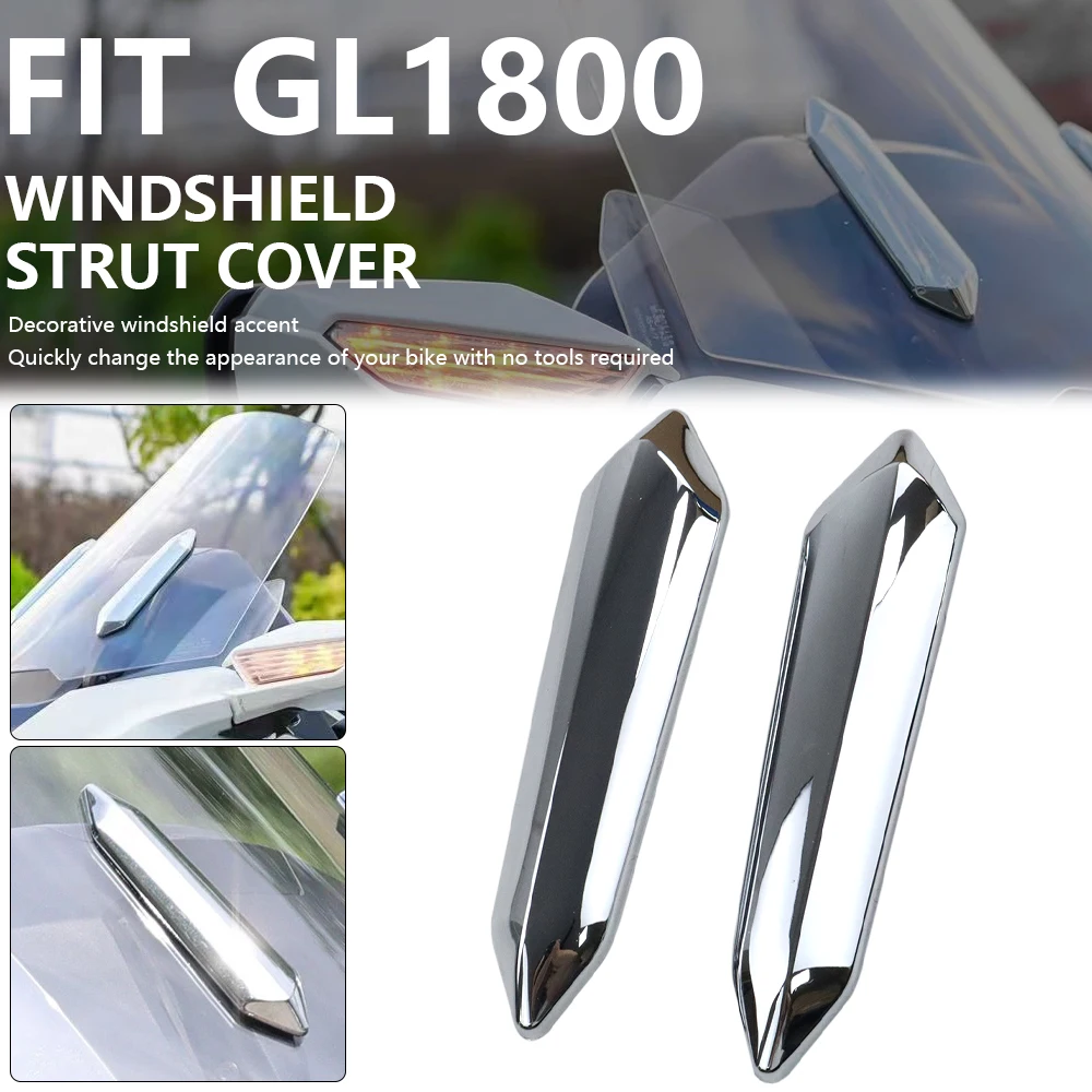 

Motorcycle Windshield Strut Cover Chrome Windscreen Trim Accessories Fits For Honda Gold Wing GL 1800 Tour DCT GoldWing GL1800