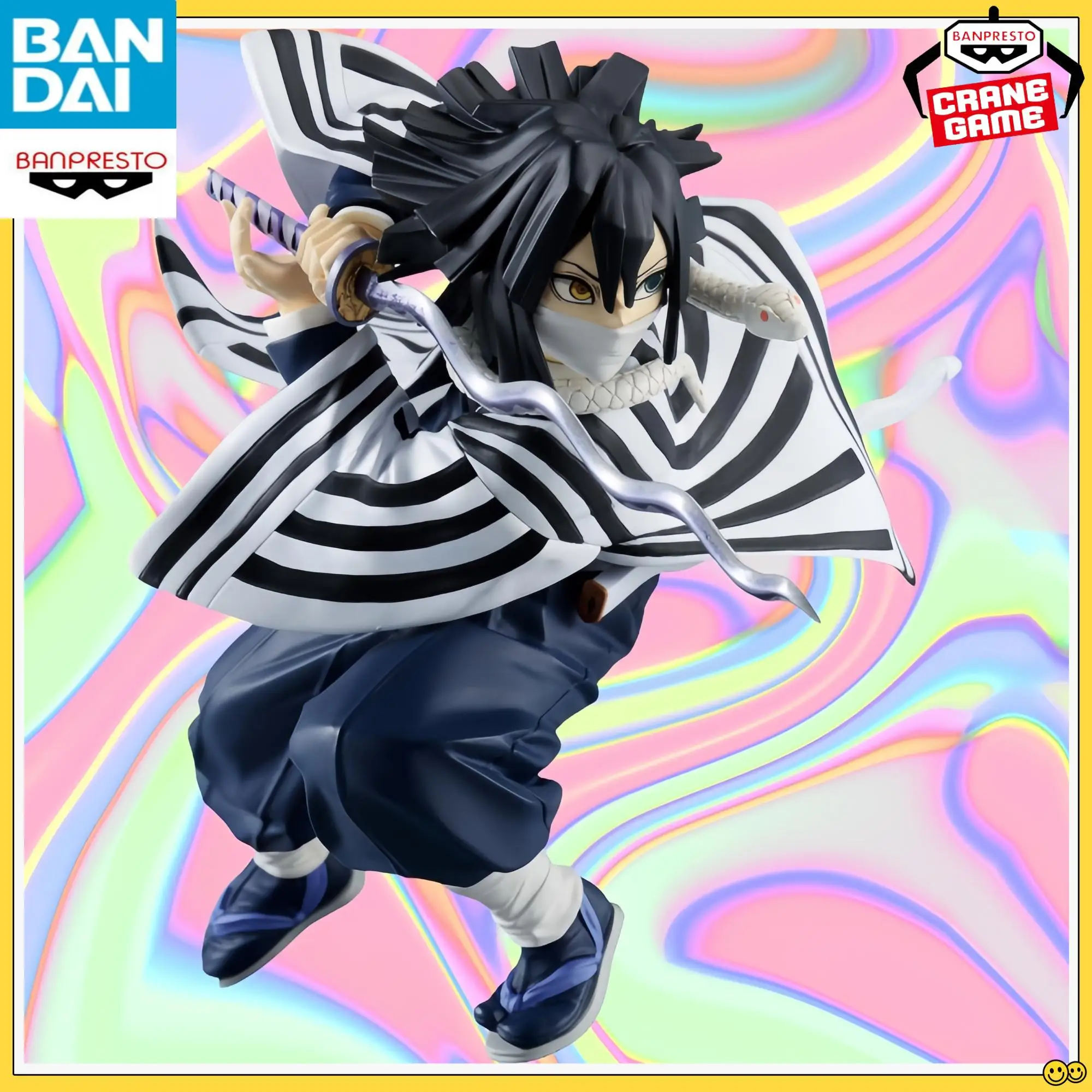 

In Stock Bandai Banpresto Demon Slayer Vibration Stars Iguro Obanai 11Cm Combat Stance Standing Figure Figure Model Boy's Gift