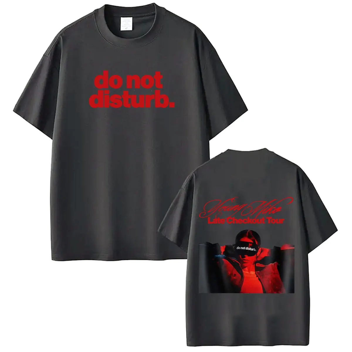 Young Miko Late Checkout Tour 2026 Bedrucktes T-Shirt für Herren und Damen Hip-Hop T-Shirts Kurzärmelige Lässige Baumwoll-Streetwear T-Shirts – Detail 5
