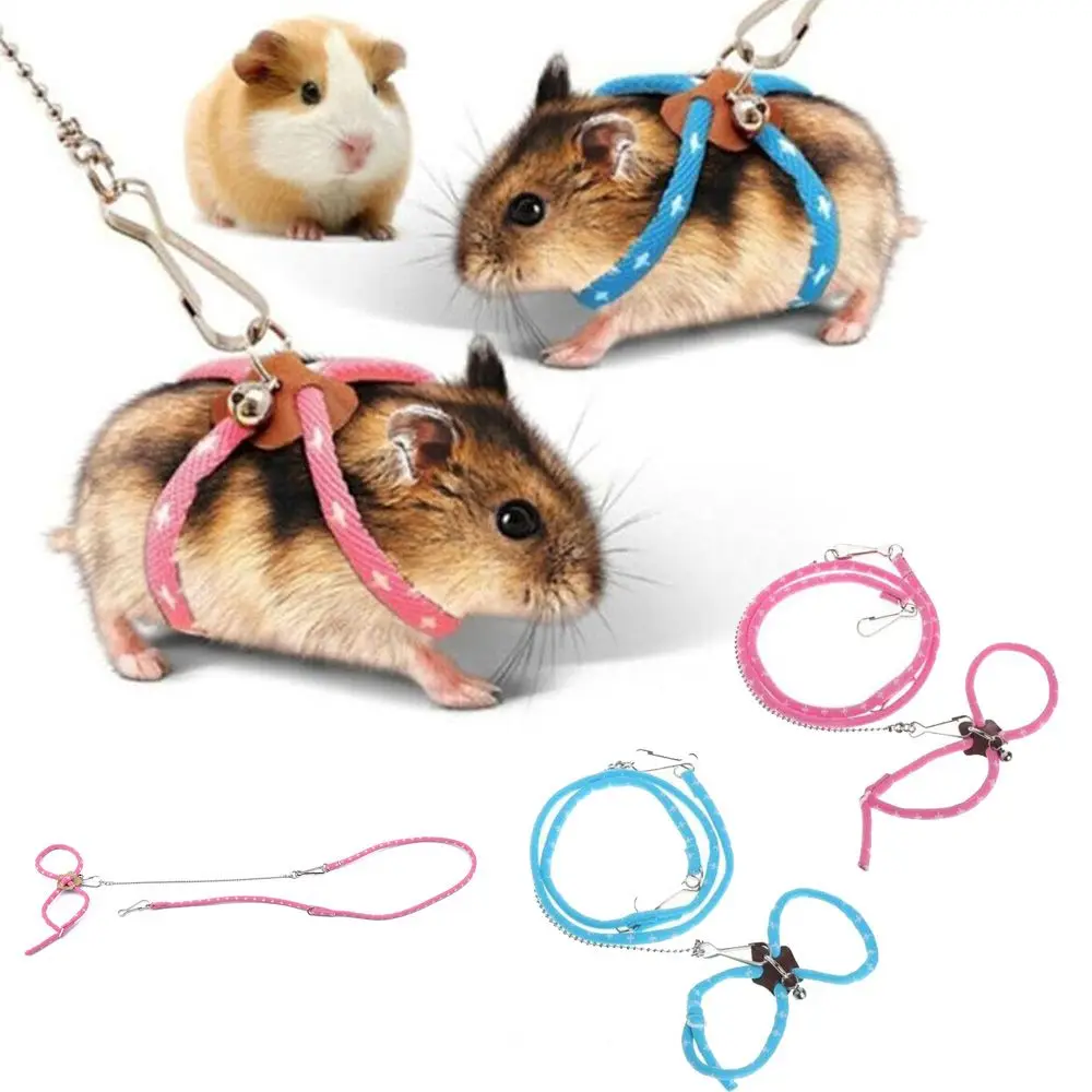 Lovely Small Ferret Nylon Rope With Bell Gerbil Pet Supplies Hamster Leash Walking Lead Mouse Vest