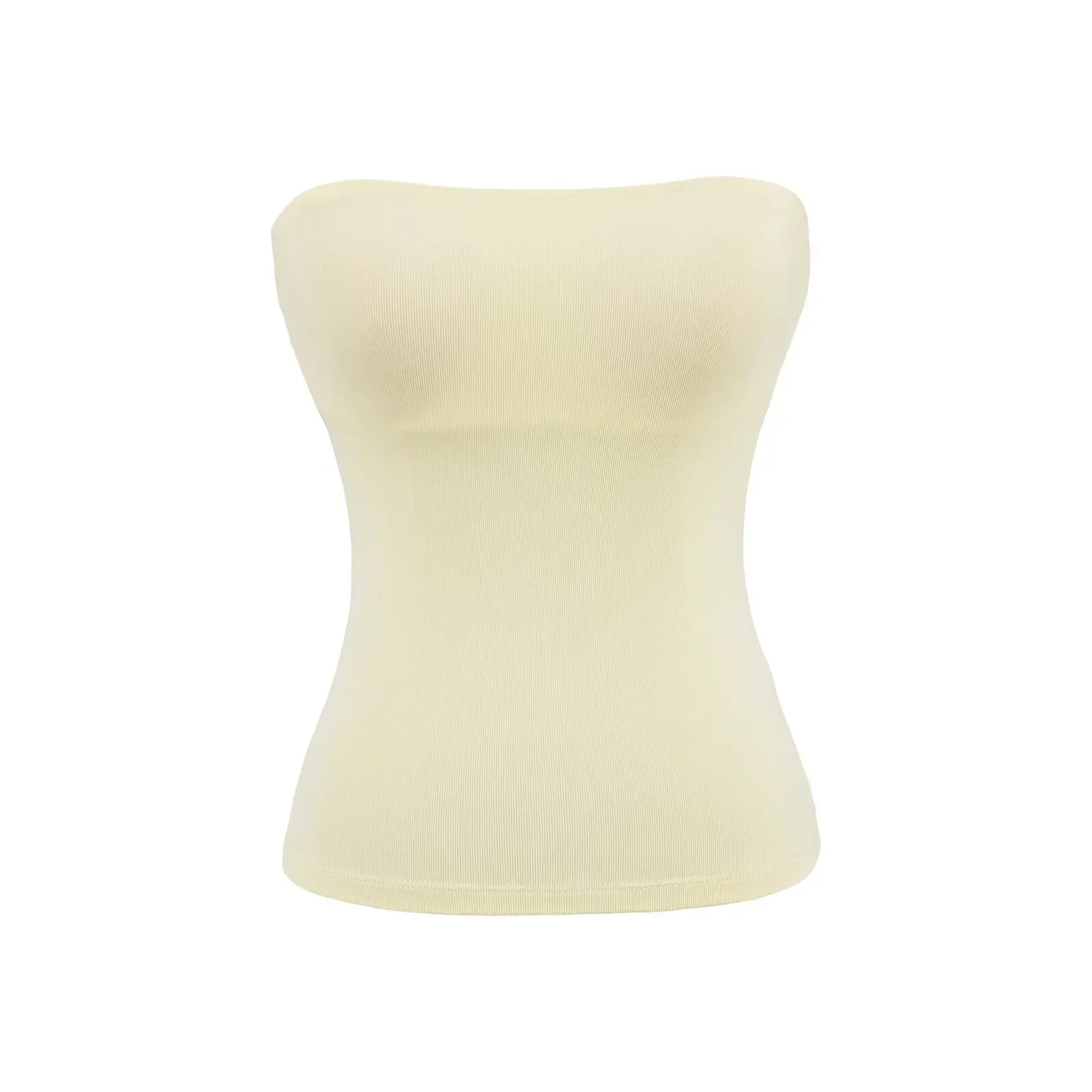 純粋で魅力的なストラップレスベスト レディースインナーウェア ショートスリムセクシーバックレストップ 胸パッド付き ストリートスタイル 夏 2025