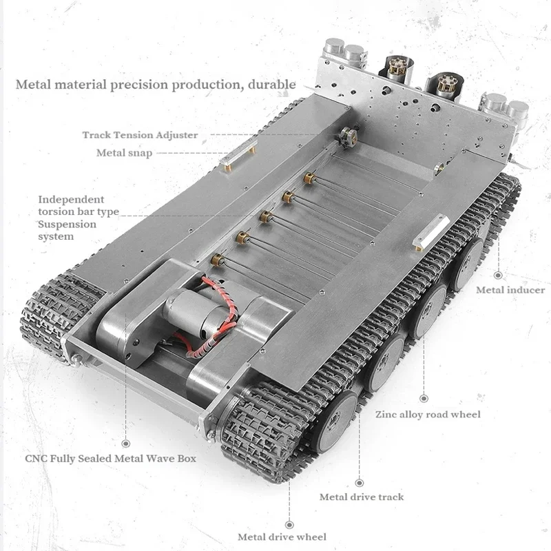 Cysterna metalowa obudowa Henglong Cnc-C zdalnie sterowany zbiornik elektryczny T90 zbiornik tygrys M1a2 T72 3889-1 lampart 2 a6 3818 RC samochód